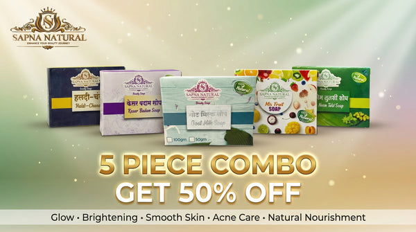 Sapnanatural Ayurvedic Soap 5 Piece Combo Get 50% Off